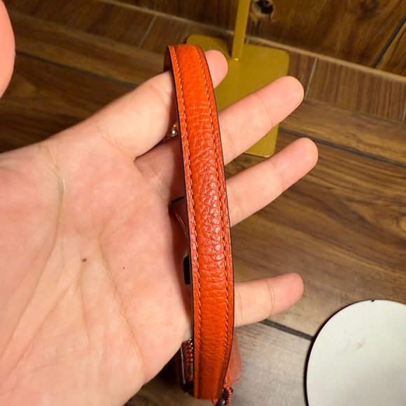 Coach Orange Leather Shoulder Mini Bag - Picture 6 of 9